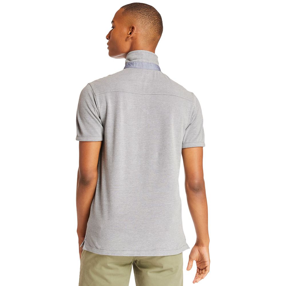 Polo Timberland Hombre Baboosic Brook Slim Fit Shirt Gris - Chile AXU-426038